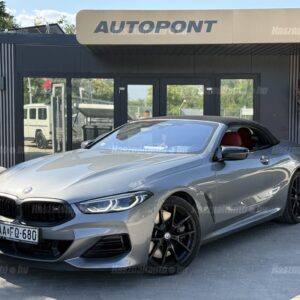 BMW M8 M850i xDrive (Automata) Bluestone GREY Fiona Red / Black Merino 29.000km LCI Új állapot!